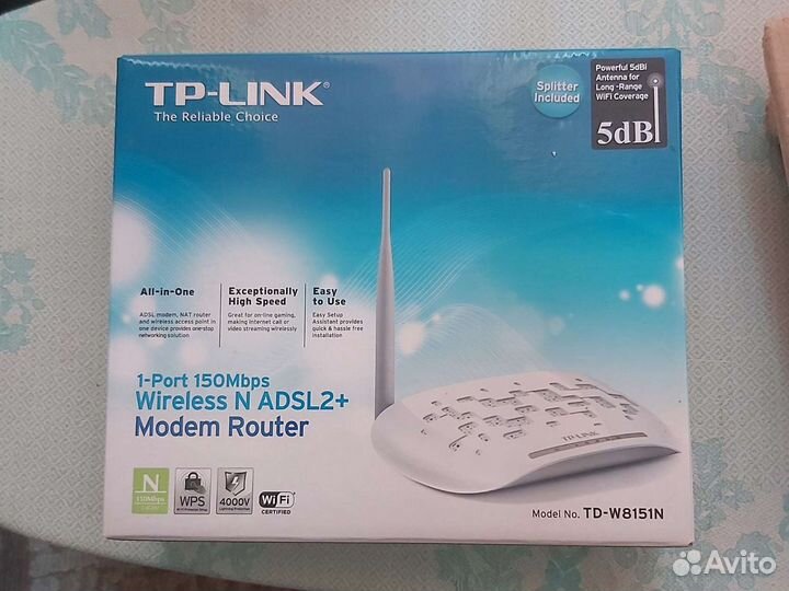 Роутер adsl2+ TP-link TD-W8151Ns