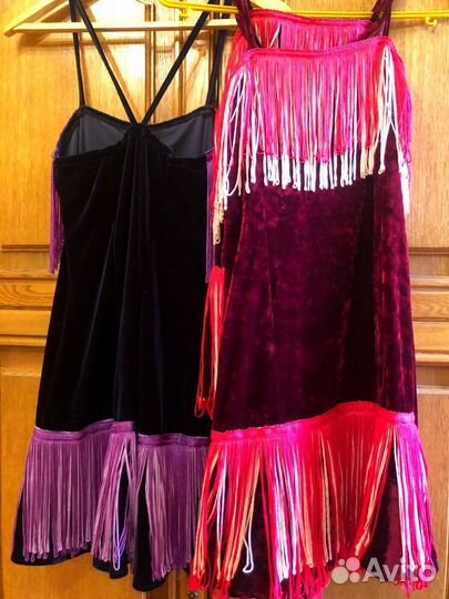 Платья с бахромой. Костюм для танцев, шоу