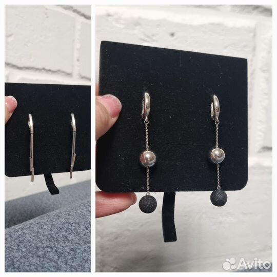 Серьги покрытие 925