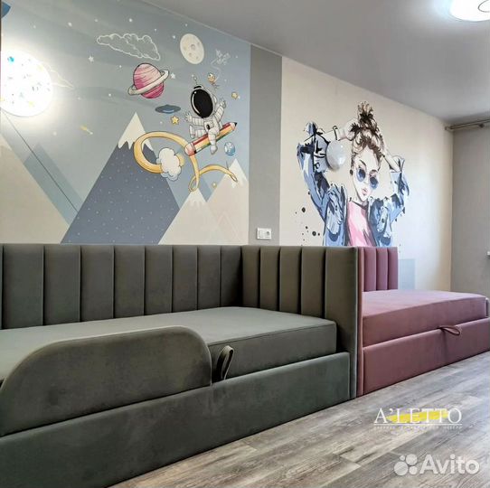 Детская кровать с мягкими бортиками