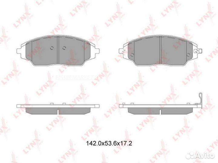 Lynxauto BD-1818 Колодки тормозные дисковые перед