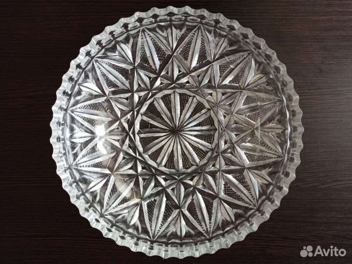 Ваза хрустальная СССР новая салатник посуда