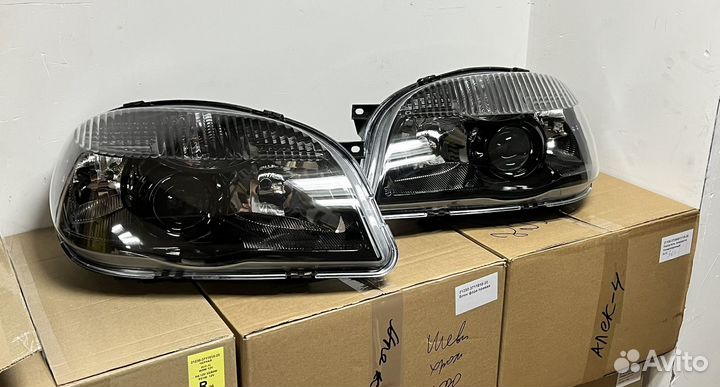 Фары Шевроле Нива блек black нового образца