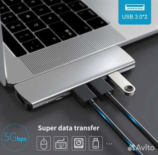 USB hub концентратор для Macbook