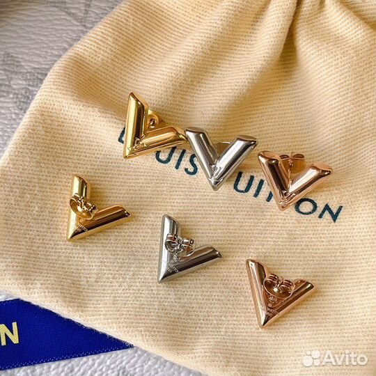 Серьги louis vuitton премиум Луи Виттон
