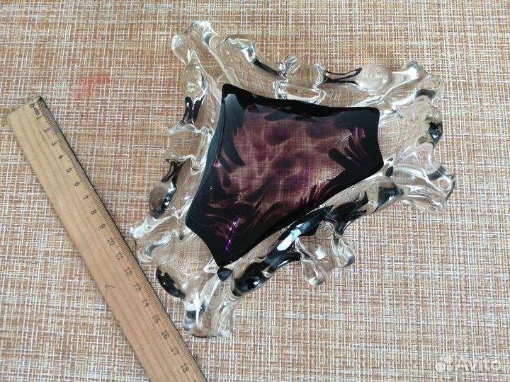 Пепельница Богемское стекло Чехия