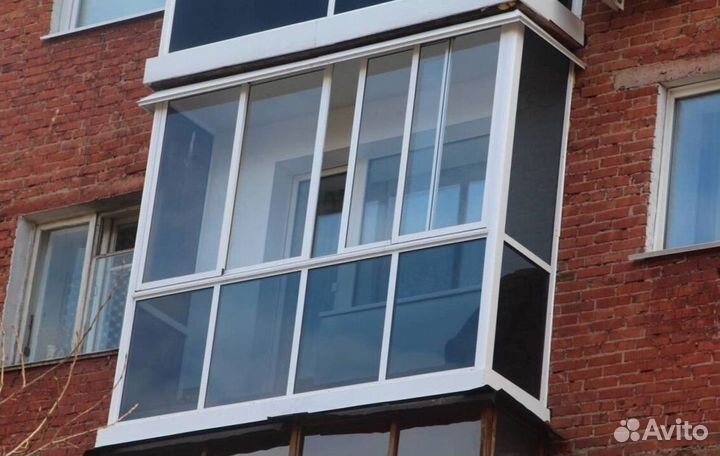 Остекление балконов и лоджий под ключ P2310
