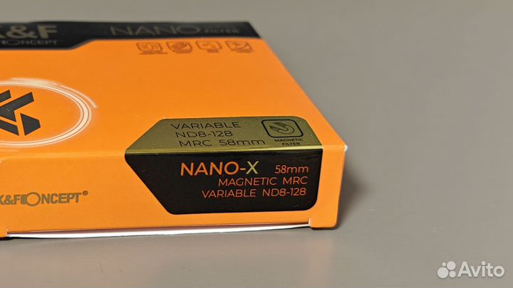 ND фильтр K&F Concept Magnetic Nano-X ND8-128 58mm