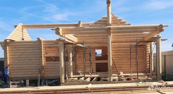 Сруб из Кедра Оцилиндрованное бревно