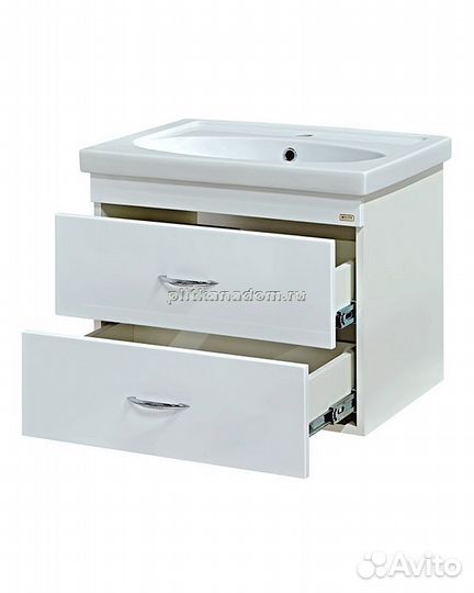 Эстет Рава Тумба с 2-мя ящиками, с ручками 69,8х47,6х86,0