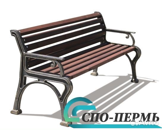 Скамейка парковая чугунная 
