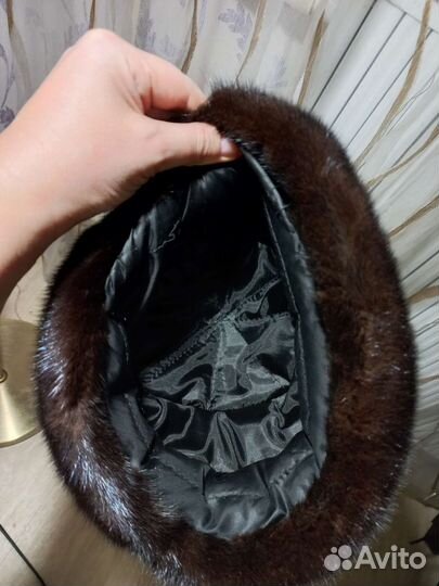 Шапка норковая женская 57 размер