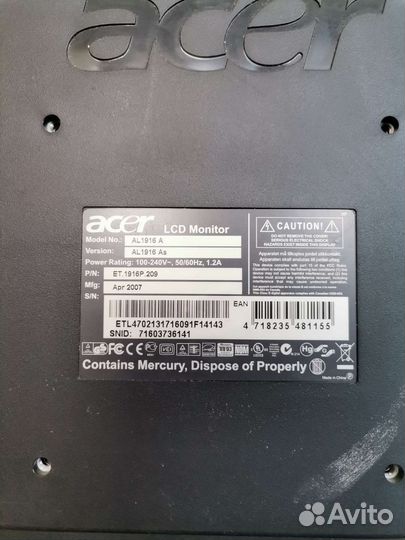 Монитор Acer 19