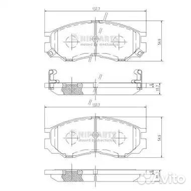 Колодки тормозные mitsubishi L200/L300/space gear