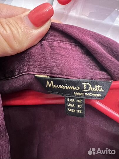 Рубашка шелковая Massimo Dutti 42