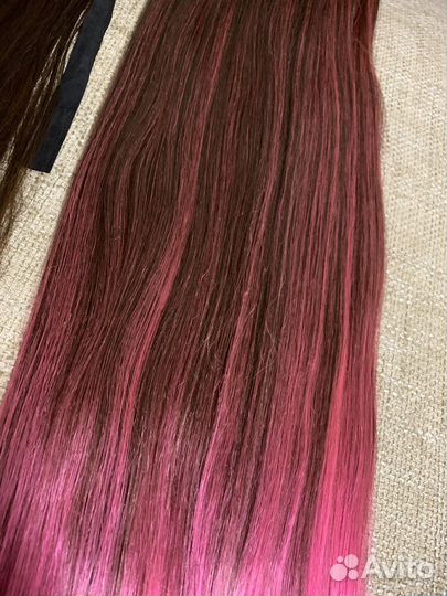 Волосы на заколках