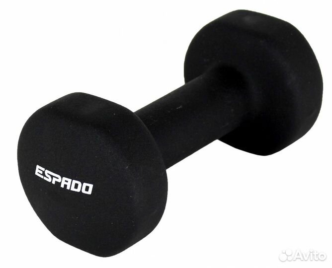 Гантель неопреновая Espado ES1115 черная 2кг