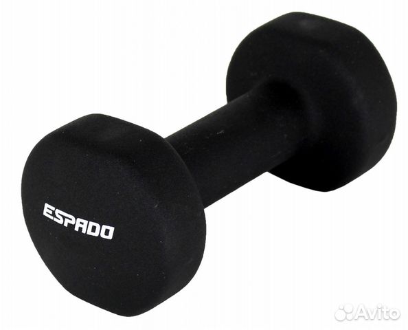 Гантель неопреновая Espado ES1115 черная 2кг