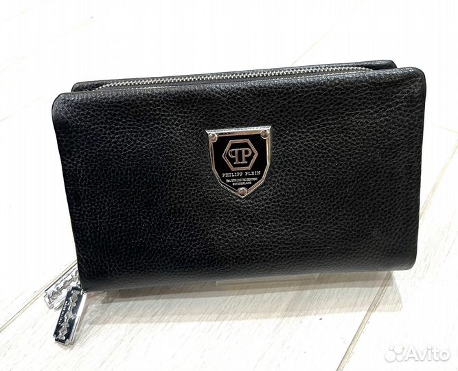 Мужской кожаный клатч портмоне Philipp Plein