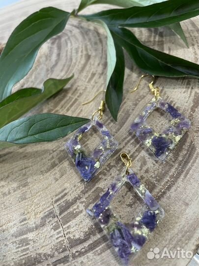 Серьги из эпоксидной смолы