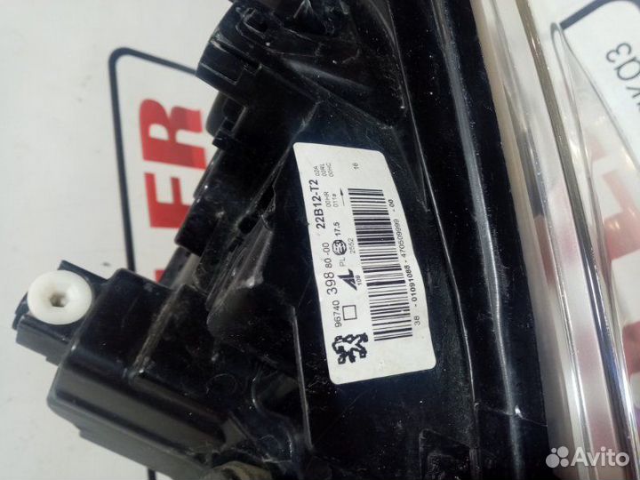 Фара левая левая Peugeot 308