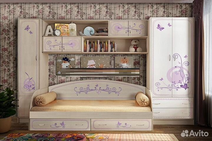 Детская мебель Лилак:шкаф, кровать