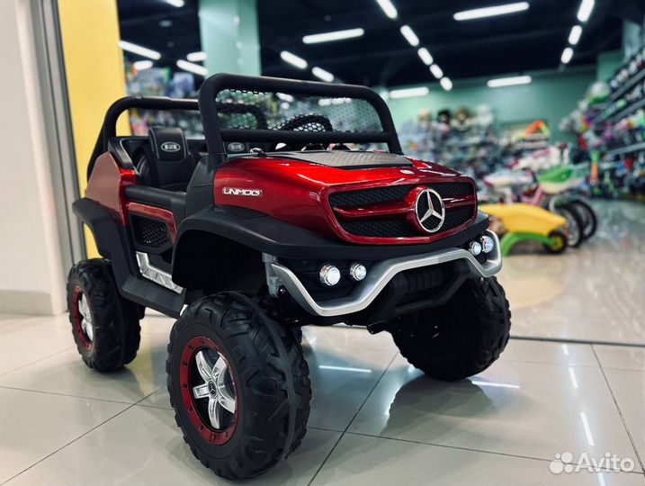 Детский электромобиль двух местный Унимог