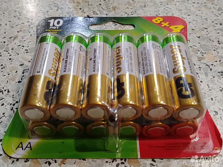 Алкалиновые батарейки GP Super alkaline AA LR6 1,5