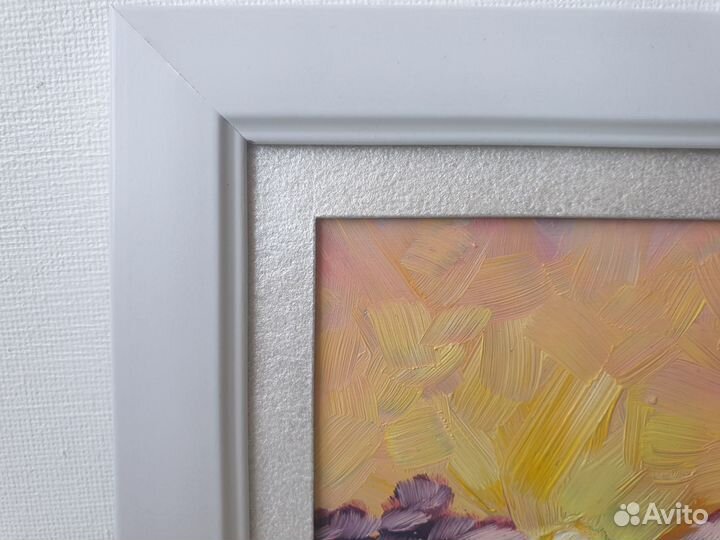 Картина пейзаж Прованс 12,5х17,5см масло в раме