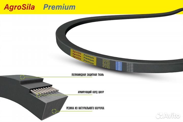 Ремень зубчатый 1600 14x13 AgroSila Premium