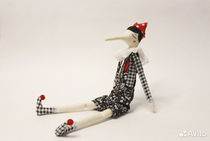 Интерьерные куклы тильда пиноккио буратино пара