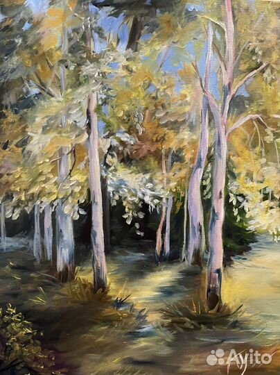 Картина маслом Осенний лес