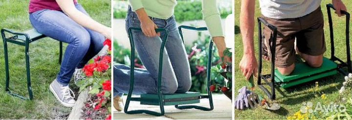 Складная скамейка-перевертыш зеленая