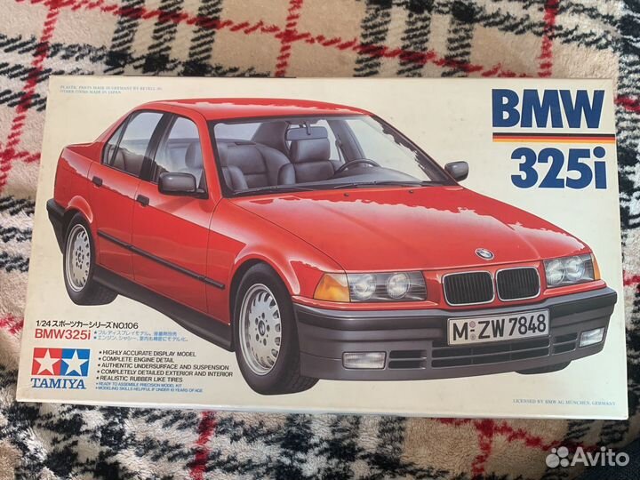 Tamiya bmw e36 325i очень редкая сборная модель