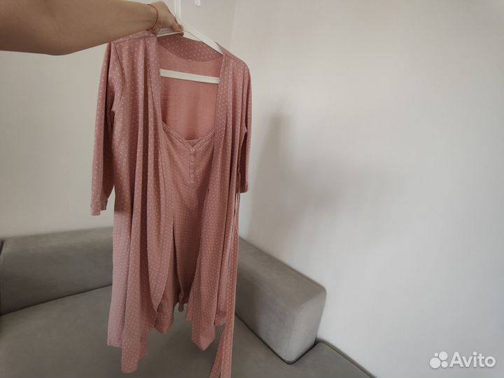 Комплект халат и сорочка в роддом 46р