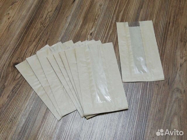 Пакет крафтовый 210*110*40 с окошком