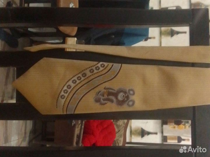 Галстук алемпийскй мишка Москва 80 раритет