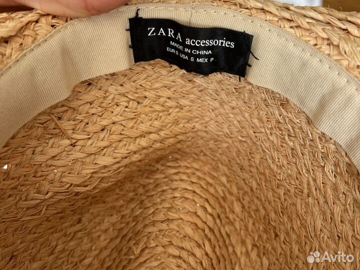 Шляпа zara из рафии