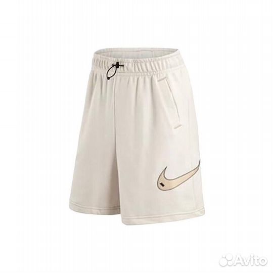 Белые шорты Nike с большим свушем