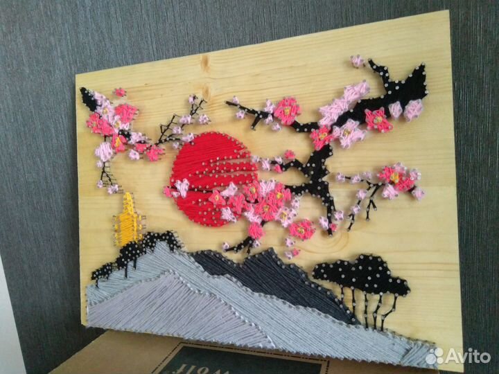 Картина Япония стринг арт А3