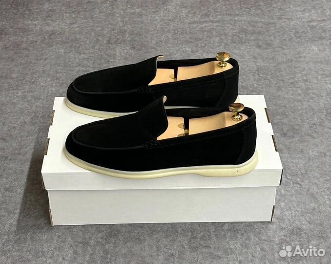 Лоферы мужские loro piana натуральная замша