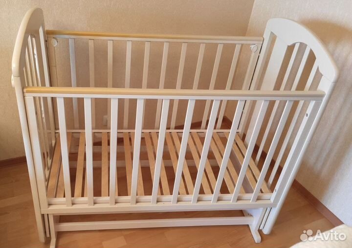 Детская кроватка можга красная звезда Агата мишки