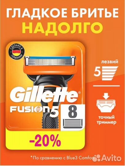 Gillette Fusion 5 (8) шт