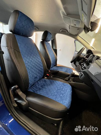 Авточехлы из алькантары Ромб VW Polo II Автопилот