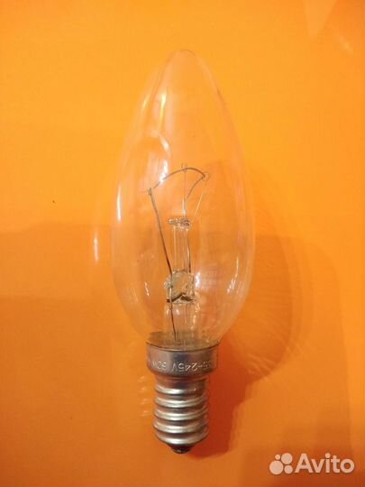 Лампа накаливания 60 ватт цоколь Е 14