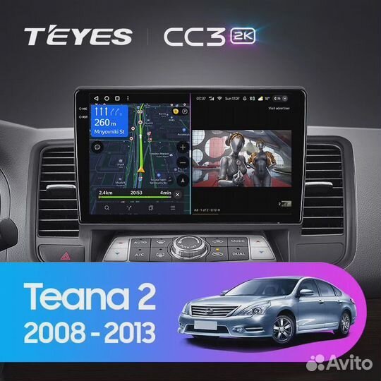 Магнитола Teyes CC3 2K 4Gb+64Gb Nissan Teana J32