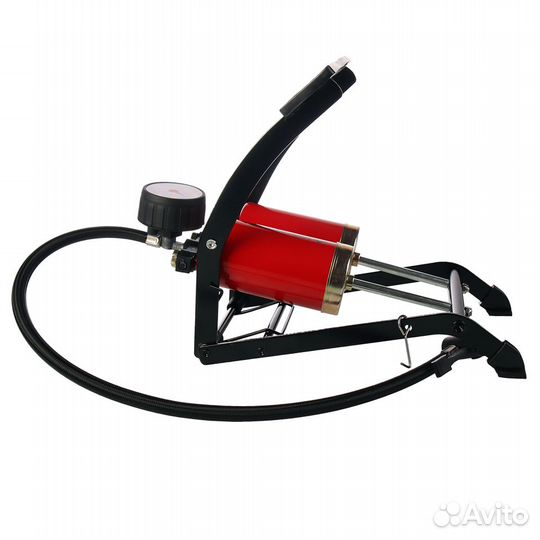 Насос ножной с манометром два поршня