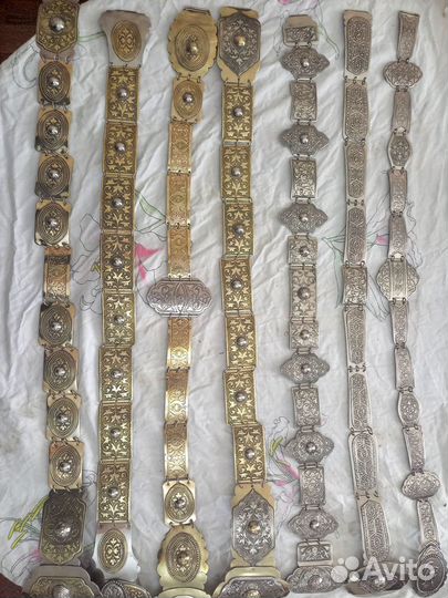 Женские пояса из мельхиора