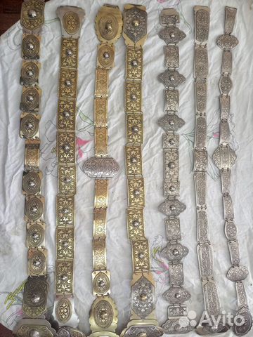 Женские пояса из мельхиора