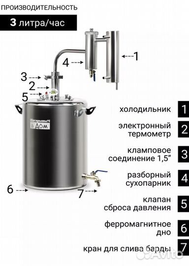 Дистиллятор самогонный аппарат новый 30Л